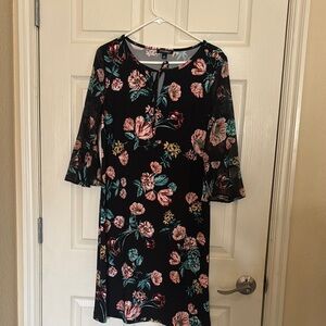 Floral Black Dress